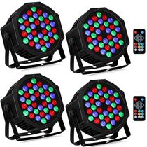 Kit com 4 Luzes de Palco LED LaLuceNatz RGB - 36 LEDs com Controle de Som