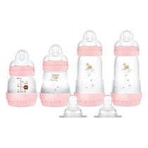 Kit Com 4 Mamadeiras Mam Easy Start Anticólica Gift Set Rosa