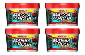 Kit Com 4 Massa De Polir Tira Riscos Luxcar 500g Kit Com 4 Massa De Polir Tira Riscos Luxcar 500g