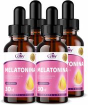 Kit Com 4 Melat0nina em Gotas (210 MCG Por Gota) 30ml Celliv