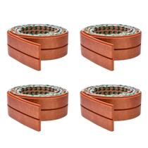 Kit com 4 meu rodape painel ripado autocolante linha urban plus bronze (10 metros)