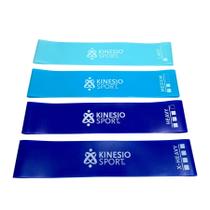 Kit com 4 mini bands elásticas KinesioSport - 25cm x 5cm