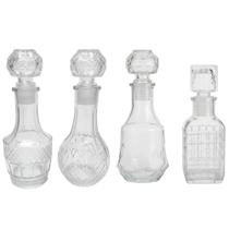 Kit Com 4 Mini Licoreiras Modelos Diferentes 120ml e 110ml Vidro Kit Com 4 Mini Licoreiras Modelos Diferentes 120ml e 110ml Vidro