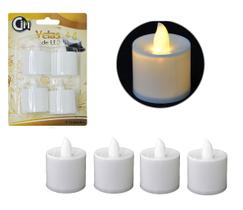 Kit com 4 Mini Velas Artificial com Led Decorativas - KOPECK