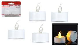 Kit com 4 Mini Velas Artificial com Led