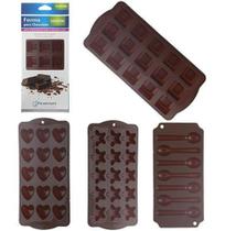 Kit com 4 Modelos Diferente de Forma de Silicone para Chocolate com 12 Cavidades Cada - PARAMOUNT