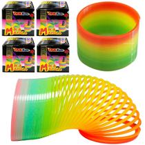 Kit com 4 Mola Maluca Colorida Furta-Cor Brinquedo Clássico Kit com 4 Mola Maluca Colorida Furta-Cor Brinquedo Clássico