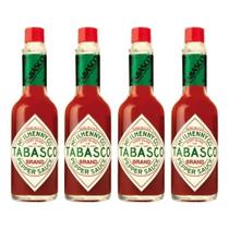 Kit Com 4 Molho Pimenta Vermelha Original Tabasco Vidro 60ml Kit Com 4 Molho Pimenta Vermelha Original Tabasco Vidro 60ml