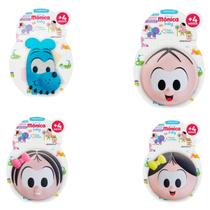 Kit Com 4 Mordedor Para Bebê Bonecos Turma Da Mônica Vinil