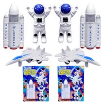 Kit com 4 Naves Espaciais Nasa e 2 Astronauta de Brinquedo