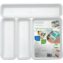 Kit com 4 Organizadores de Gavetas - Dasplast