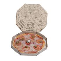 Kit com 4 Pacotes de Embalagem Oitavada para Pizza Acoplada Basic nº 35 com 25 Unidades Cada