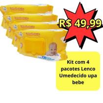 Kit com 4 pacotes Lenco Umedecido upa bebe 480 toalinhas