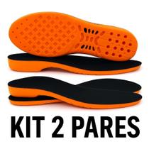 Kit Com 4 Palmilhas Grossa Gel P.U Anatômica Macia Leve Anti-Impacto