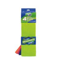 Kit com 4 Panos para Limpeza em Microfibra 48x58cm - Echo Limp Kit com 4 Panos para Limpeza em Microfibra 48x58cm - Echo Limp