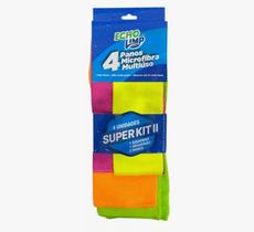 Kit com 4 Panos para Limpeza em Microfibra - Echo Limp Kit com 4 Panos para Limpeza em Microfibra - Echo Limp