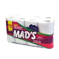 Kit com 4 Papel Higiênico Mad's Suave 16 Rolos Atacado Revenda Barato
