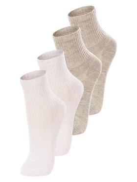 Kit com 4 Pares de Meias Infantil Cano Médio Lupo 2727-088 Colorido