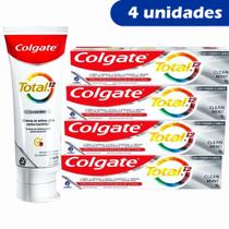 kit com 4 Pasta de dentes Colgate Total 12 Clean Mint 90g - 12 horas de defesa ativa bacteriana