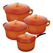 Kit com 4 Peças Caçarolas + Panela Cabo Destacável 24-28-32-18CM LE Cook Kit com 4 Peças Caçarolas + Panela Cabo Destacável 24-28-32-18CM LE Cook