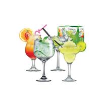 Kit Com 4 Peças De Vidro Cocktail Mixologista Drinks Ruvolo