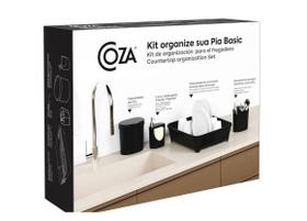 Kit Com 4 Peças Organizando Sua Pia Basic Coza Preto - Brinox