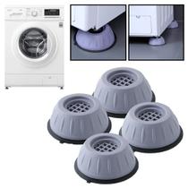 Kit com 4 Peças Pé Máquina de Lavar Roupas e Secadora Suporte Pezinho Anti-vibração