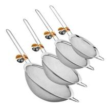 Kit Com 4 Peneiras De Inox Utensílios De Cozinha 12,14,16,20 Kit Com 4 Peneiras De Inox Utensílios De Cozinha 12,14,16,20