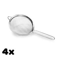 Kit Com 4 Peneiras Para Cozinha Aço Inox