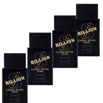 Kit com 4 Perfumes Impotado Billion Cassino Royal 100ml - Paris Elysees