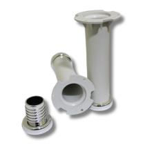 Kit com 4 Pés para Armário Itatiaia com Regulagem de 16 até 17 cm de encaixe Branco com Cromado Kit com 4 Pés para Armário Itatiaia com Regulagem de 16 até 17 cm de encaixe Branco com Cromado