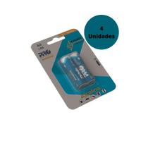 Kit Com 4 Pilhas Alcalinas Comum AA LR6 - 1,5V Proeletronic