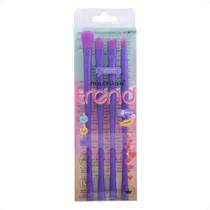 Kit Com 4 Pincéis Macrilan Trend Cores Variadas Mt08