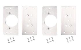 Kit Com 4 Placa De Reparo Para Consertar Dobradiça Armário Mdf + 24 Parafusos