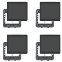 Kit Com 4 Placas 4X4 Preta Cega Com Suporte Habitat Black - Fame Kit Com 4 Placas 4X4 Preta Cega Com Suporte Habitat Black - Fame