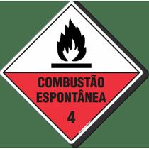 Kit Com 4 Placas Simbologia Combustão Espontânea 30x30cm