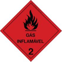 Kit Com 4 Placas Simbologia Gás Inflamável 2 30x30cm