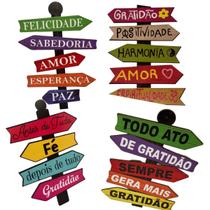 Kit Com 4 Plaquinhas Frases Diversas Mdf 20x30 Paz Alegria Amor Kit Com 4 Plaquinhas Frases Diversas Mdf 20x30 Paz Alegria Amor