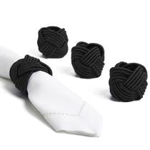 Kit com 4 Porta Guardanapo de Mesa Cordas Anel Argola Niazitex - Trançado Páscoa Natal Jogo Tecido Kit com 4 Porta Guardanapo de Mesa Cordas Anel Argola Niazitex - Trançado Páscoa Natal Jogo Tecido