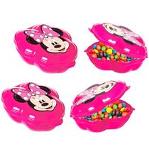 Kit com 4 Porta Mix Minnie Rosa Plasútil para Doces Festas