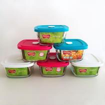 Kit com 4 Potes Quadrado Marmita 1L Alimento Marinex Nadir