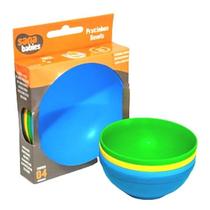 Kit com 4 Pratos Bowl Tigelas Cumbuca Alimentação Bebe