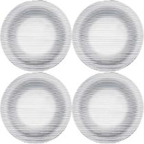 Kit com 4 Pratos Fundos Diamante Vidro Temperado Ideal para Sopas e Massas Nadir Kit com 4 Pratos Fundos Diamante Vidro Temperado Ideal para Sopas e Massas Nadir