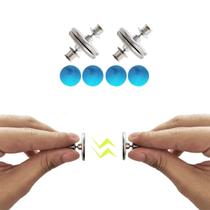 Kit com 4 Prendedores Botão Magnético Imã Para Cortina Blackout Kit com 4 Prendedores Botão Magnético Imã Para Cortina Blackout
