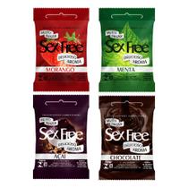 Kit com 4 Preservativos Sex Free Delicioso Aroma de 3und