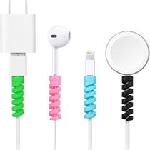 Kit com 4 Protetores de Cabo de Carregador de Celular