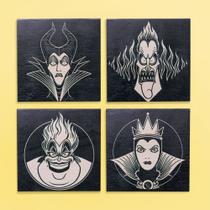 Kit com 4 Quadros Vilões da Disney Kit com 4 Quadros Vilões da Disney