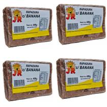 Kit com 4 Rapadura com Banana 400g Doces JR de Minas Gerais Kit com 4 Rapadura com Banana 400g Doces JR de Minas Gerais