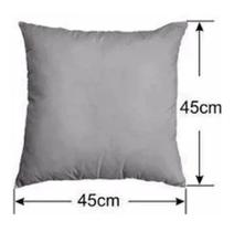 Kit com 4 Refil de Almofadas de 45x45 Fibra Mista Textil Decorativa