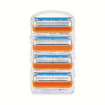 Kit Com 4 Refis De Primeira Linha Serve No Suporte De Gillete Mach 5, Fusion e ProGlide